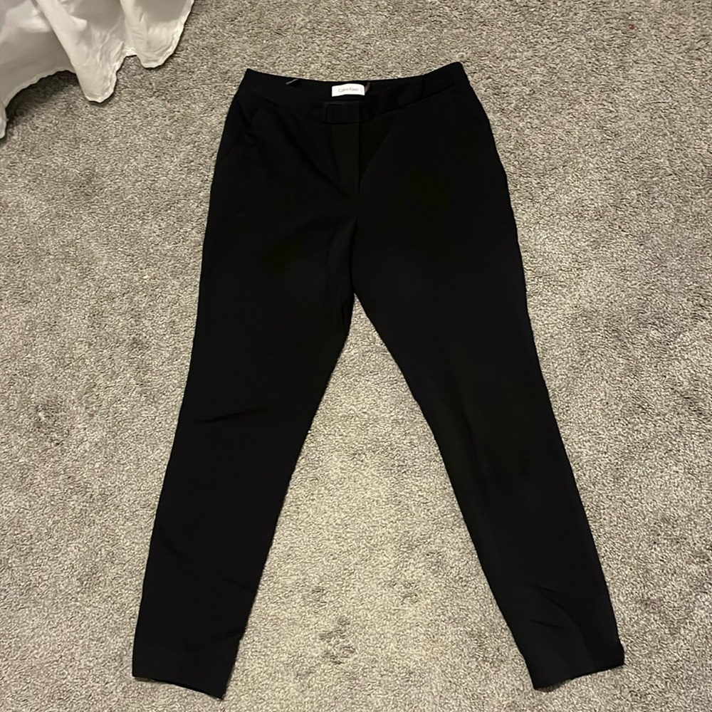 Womens Calvin Klein Skinny Black Dress Pants Size 4